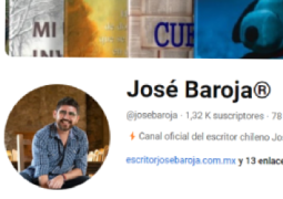 Canal oficial de YouTube del escritor valdiviano José Baroja